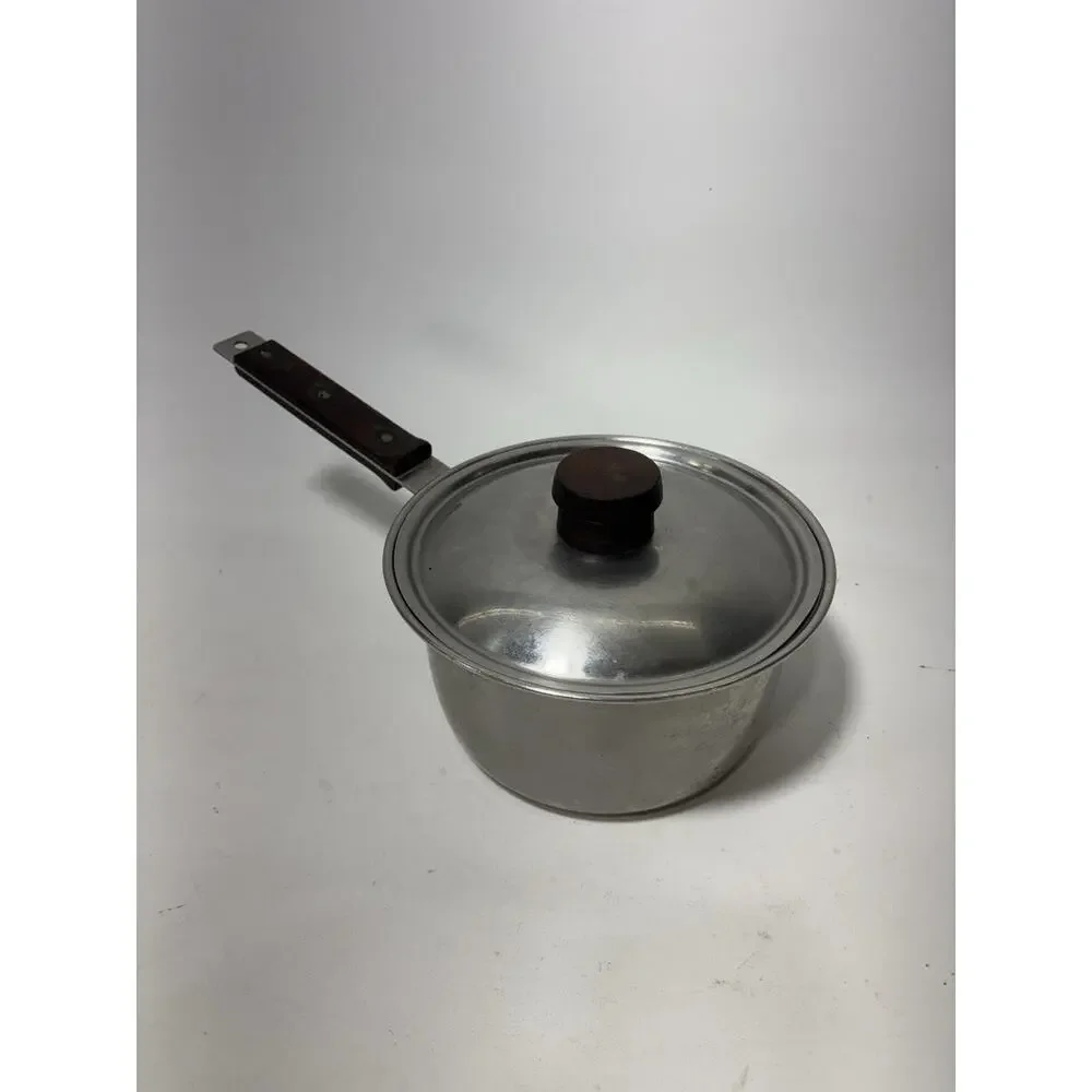 Vintage Farberware 2 qt Saucepan With Lid Aluminum Clad Stainless Steel
